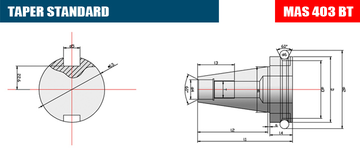 MAS 403 BT Taper Dimension