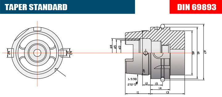 DIN69893 HSK Tool Holders