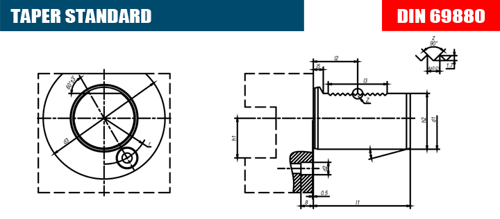 DIN69880 VDI Lathe Tool Holders