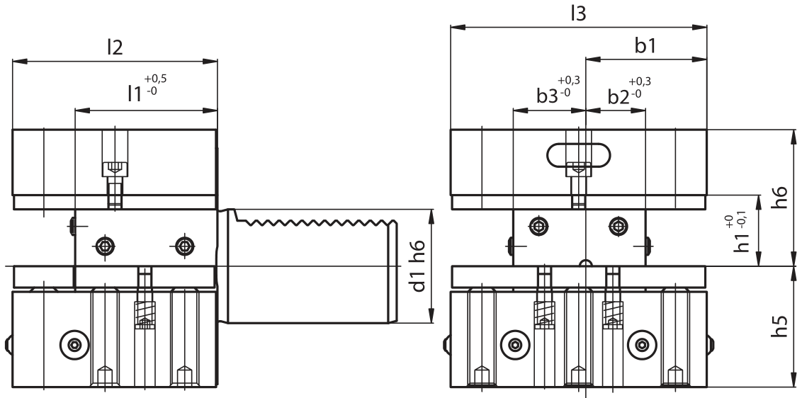 VDI Form D2 Square Turning Tool Holder Inverted